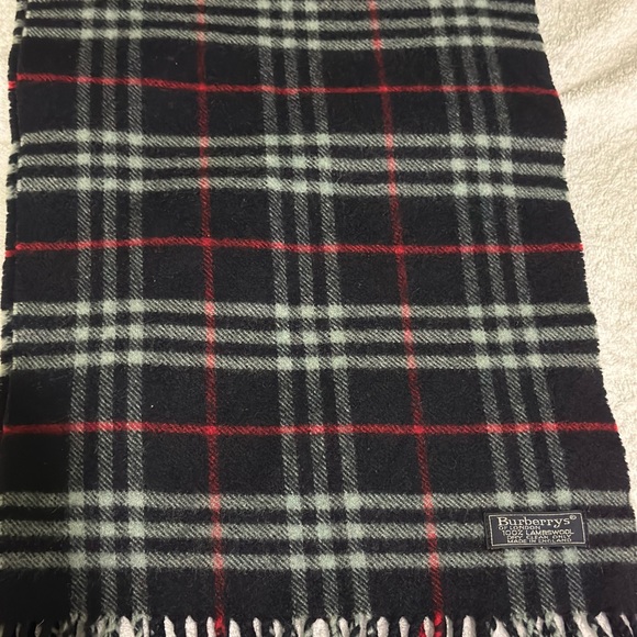 Authentic Burberrys Nova Check Long Scarf Blue - Picture 2 of 9